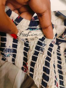Striped Floral Mini Smocked Sun Dress