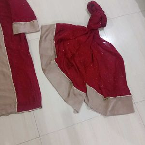 Elegant Red Kurta Set with Dupatta