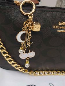 Cute Cherry &amp; Dice Charm Keychain❣️