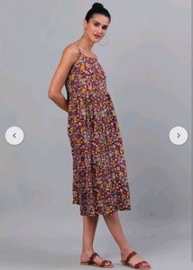 KALAMKARI FLORAL PRINT DRESS