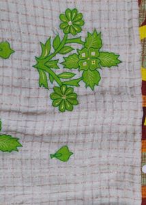 Green Cotton Saree