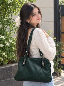 Stylish Green Leather Handbag