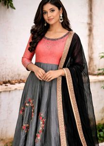 Designer Gown+ Red Kurta