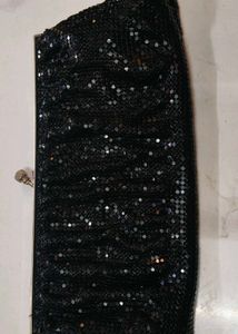 Sparkling Black Sequin Clutch
