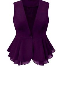 Stylish Purple Peplum Blazer