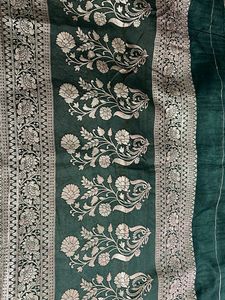 Elegant Embroidered Green Fabric