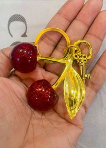 Cherry & Key Keychain