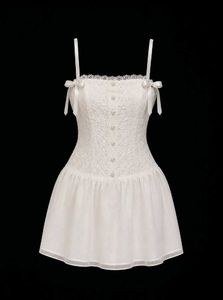 🤍 🎀 Coquette Ivory White Lacey mini dress
