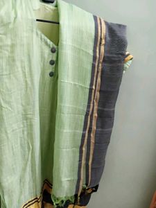 Elegant Green Kurti With Dupatta