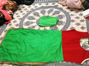 Red &amp; Green kurta set