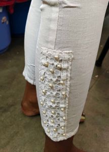 Elegant White Kurti and pants