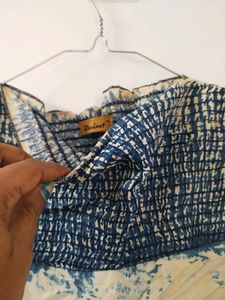 Off-the-Shoulder Bleach Dress
