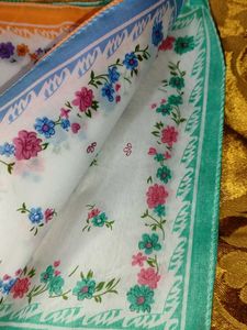 Vintage Floral Handkerchief Scarf