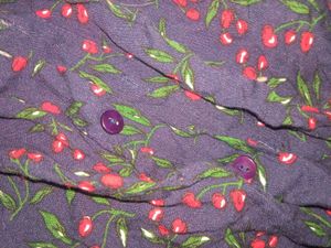 y2k cherry print button up