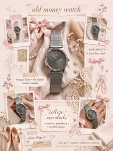 Classic Titan Silver Mesh Strap Watch
