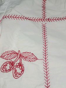 White Embroidered Blouse Top and half pant set