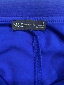 Blue Straight Leg Trousers