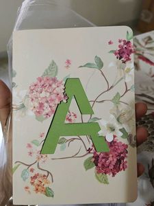 Floral 'A' Initial Notebook on sale