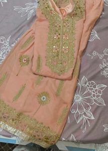 😍😍 Peach Sharara Kameez with dupatta 🔥🔥
