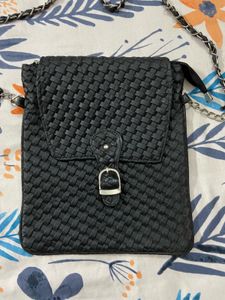 Black Woven New Crossbody Bag