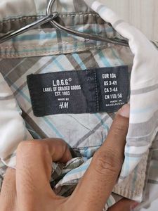branded Boy's Plaid Casual Shirt
