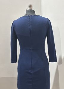 Navy Blue 3/4 Sleeve Dress