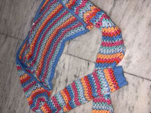 Boho Crochet Knit Shrug