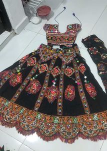 black garba deessLehenga Choli Set
