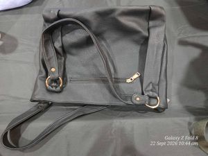 Stylish Black Faux Leather Handbag from malaysia