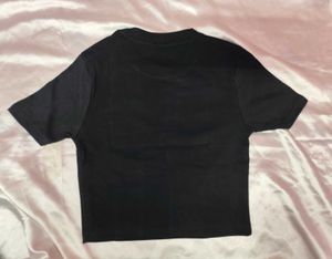 Black Crop Top with Pink Bow - XS/S