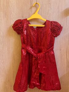 Sparkling Red Sequin Party Dress