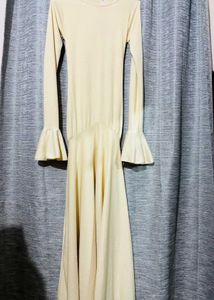 Elegant Cream Maxi Dress