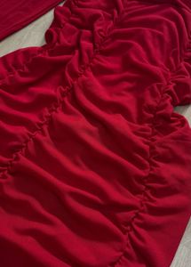 Mesh Red Bodycon Mini Dress