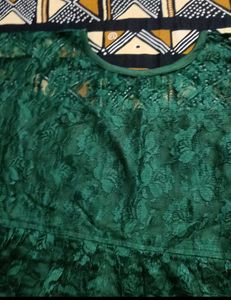 Green Net top