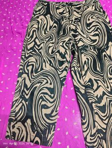 Stylish Swirl Print Wide Leg Pants
