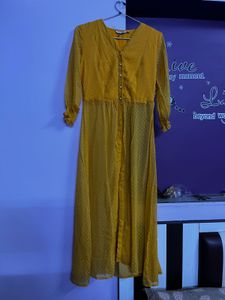yellow Button-Up Dress worn once