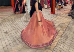 Beautiful Peach Colored Lehenga skirt