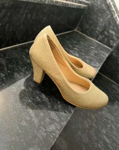 Gold Glitter Heels