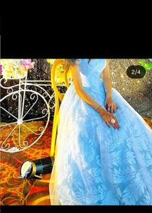 Stunning Sky Blue Embellished Gown