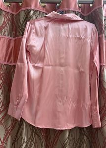 Elegant Satin Button-Up Shirt