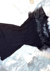Black Lace Trim Top