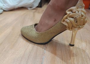 Golden High Heels