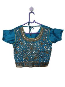 Embellished Teal Blouse