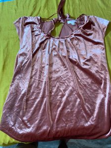 Velvet Cold Shoulder Top