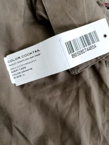 Granite Grey Shirt Dress, Brand: Color Cocktail, Colour: Granite, Size:Large.
