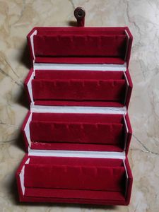 Red Velvet Earings Organizer Box