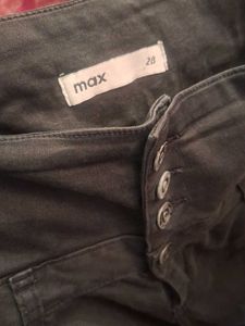 High Waisted Black Button Fly Pants