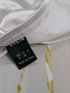 (456)Shein White Satin Bralette