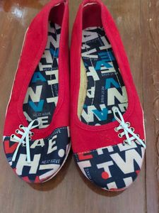 Red 'Heat Wave' Ballet Flats