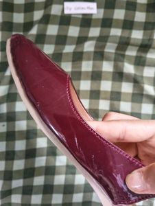 SALE ❗Burgundy / cherry red Patent Slingback Flats
